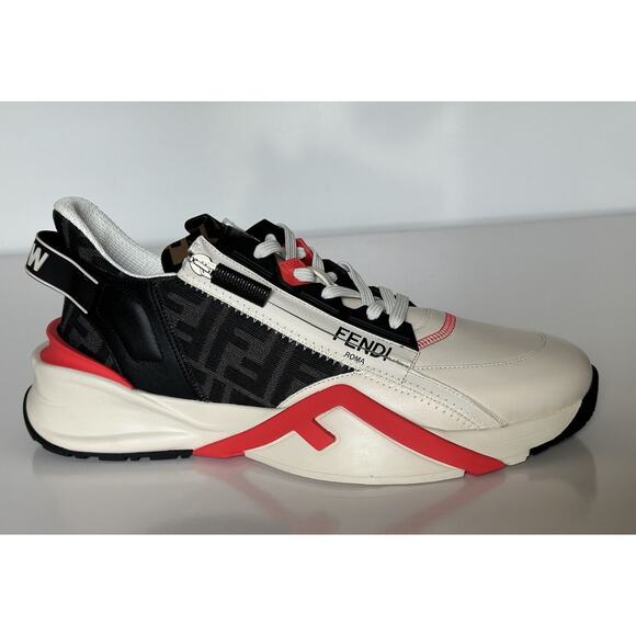 Fendi Flow Men's Fabric/Leather Sneakers 11 US (Fendi 10) 7E1392 Italy NIB $995